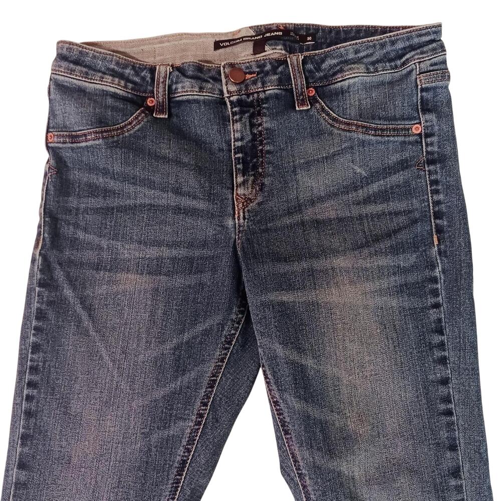 Volcom Size 30 jeans True To This Legging Ankle Fit stretch, distressed